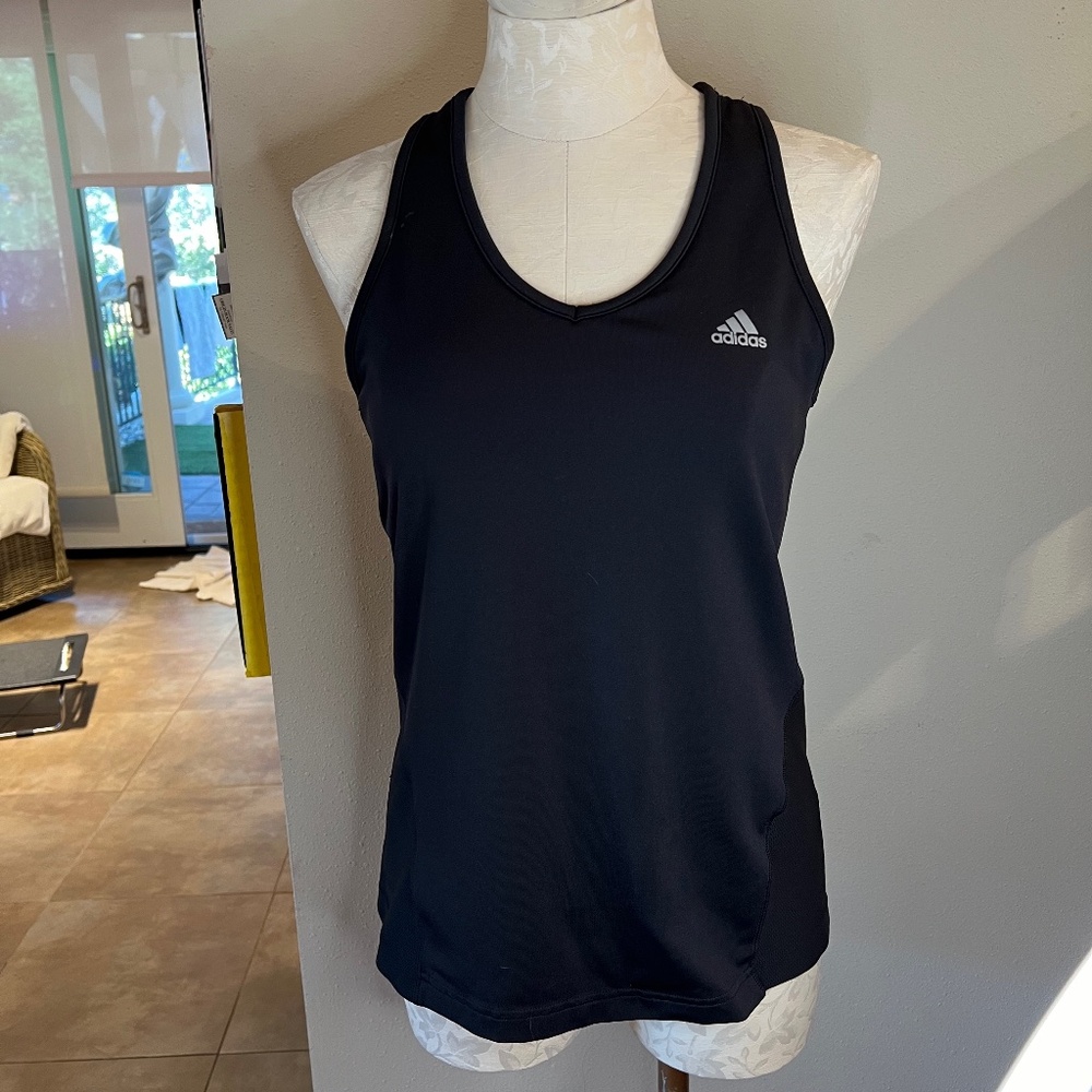 adidas Black Racerback Tank Top
